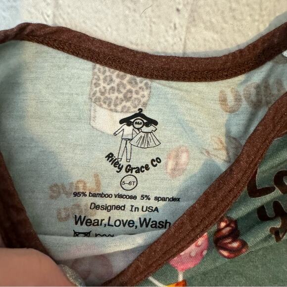 Riley Grace Co Coffee Inspired Bamboo Short Sleeve Pajama Set - Picture 2 of 4